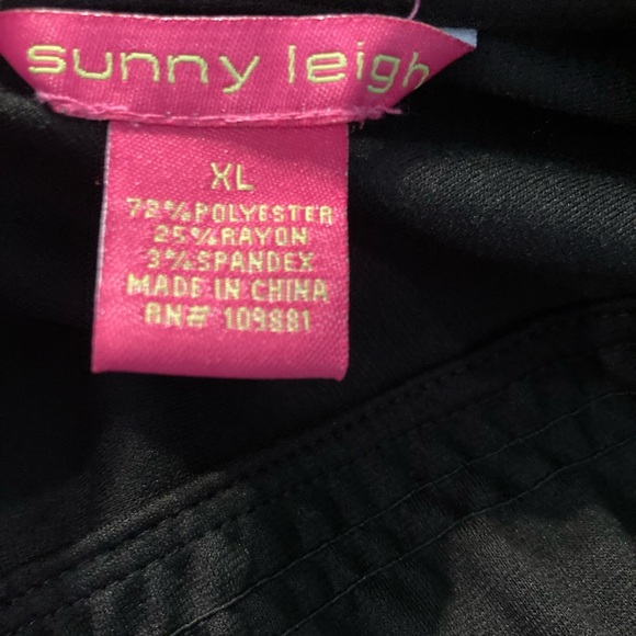 EC Sunny Leigh Ruffled Black Lightweight Zipper Cardigan Size XL - Picture 8 of 8